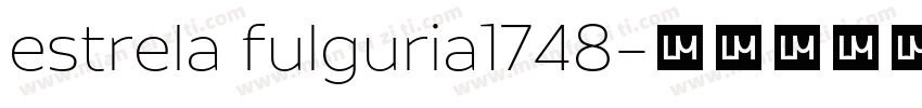 estrela fulguria1748字体转换